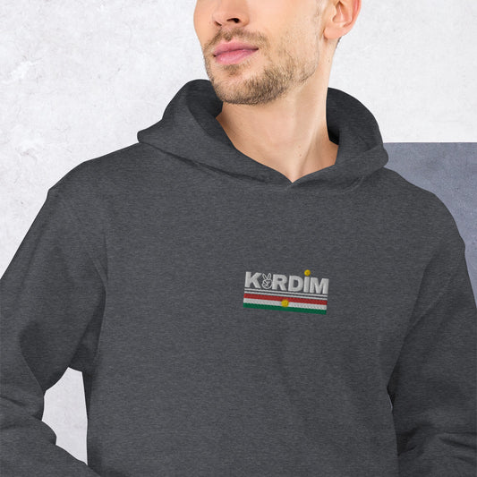 Kurdim Embroidered Hoodie - Charcoal Grey
