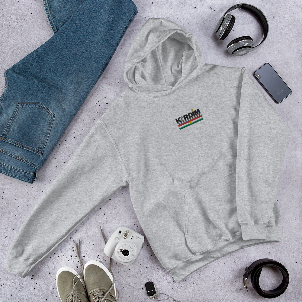 Kurdim Embroidered Hoodie - Grey