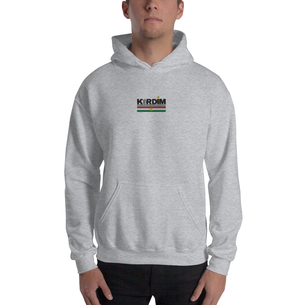 Kurdim Embroidered Hoodie - Grey