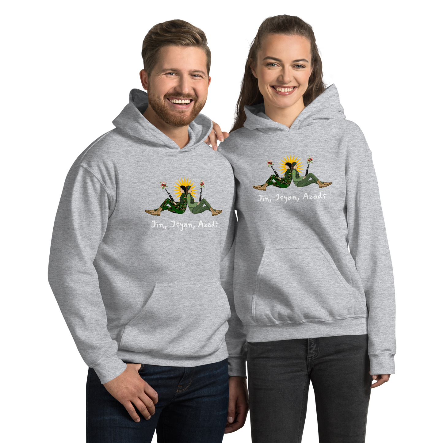Jin Jîyan Azadî Printed Hoodie