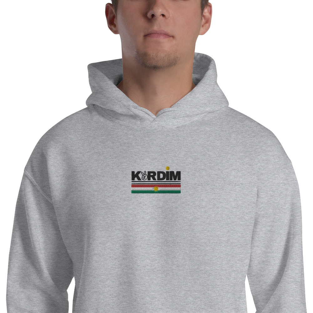 Kurdim Embroidered Hoodie - Grey