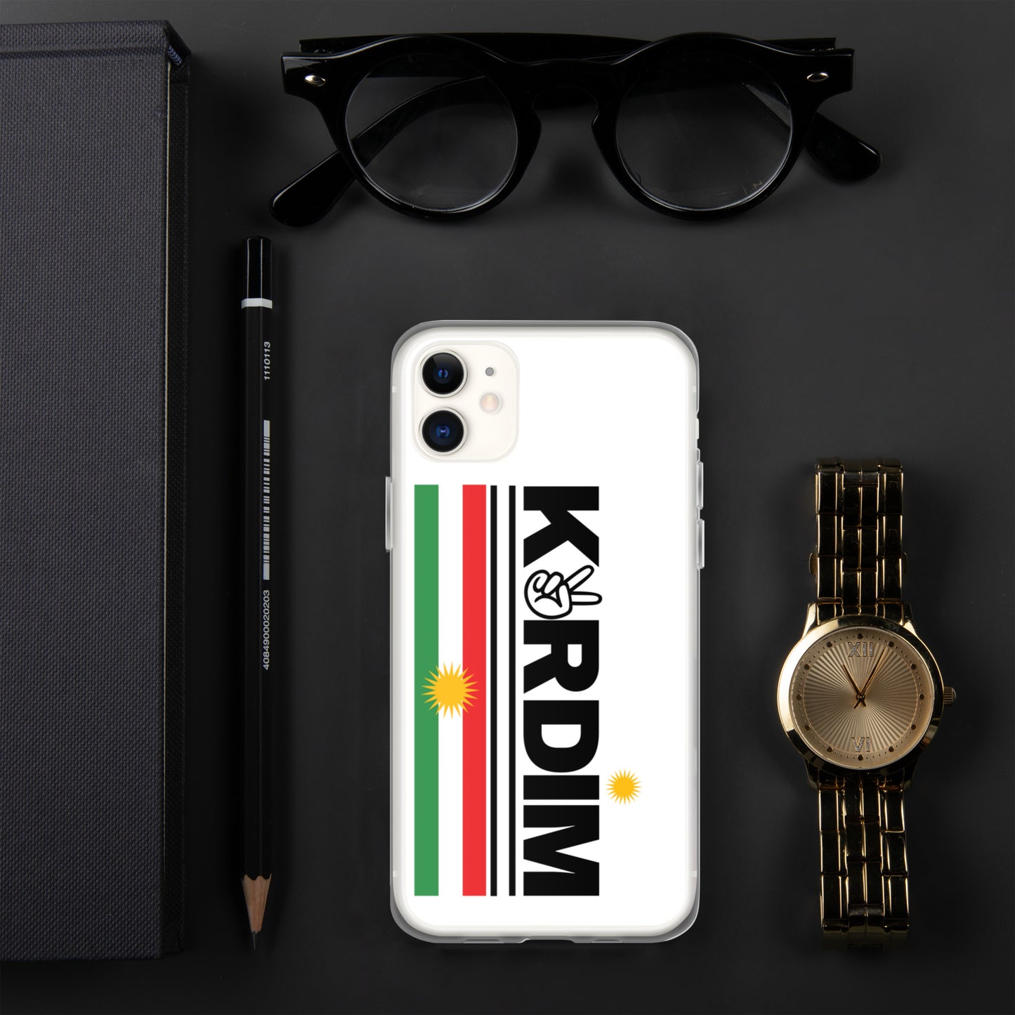 Kurdim Flag iPhone Case - White