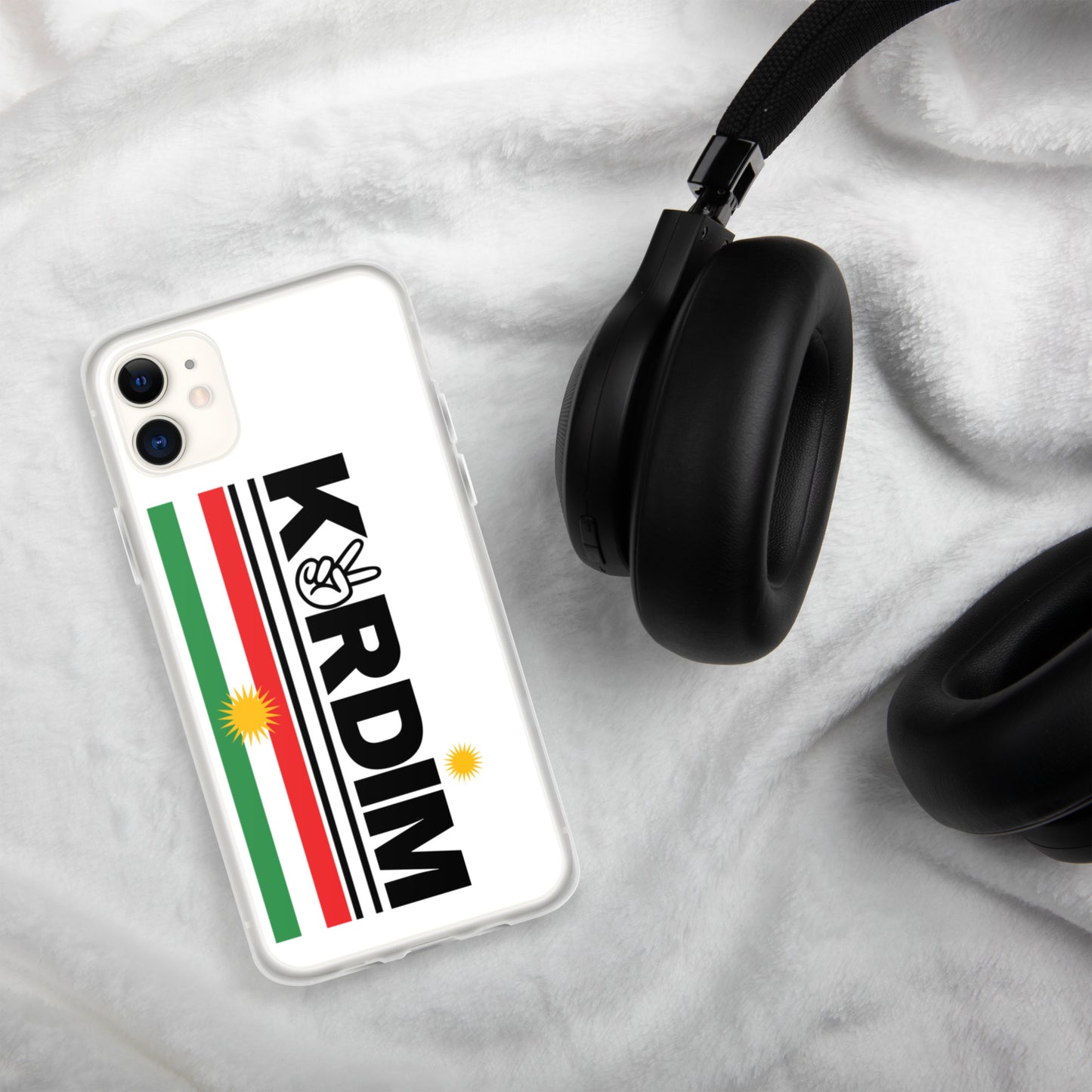 Kurdim Flag iPhone Case - White