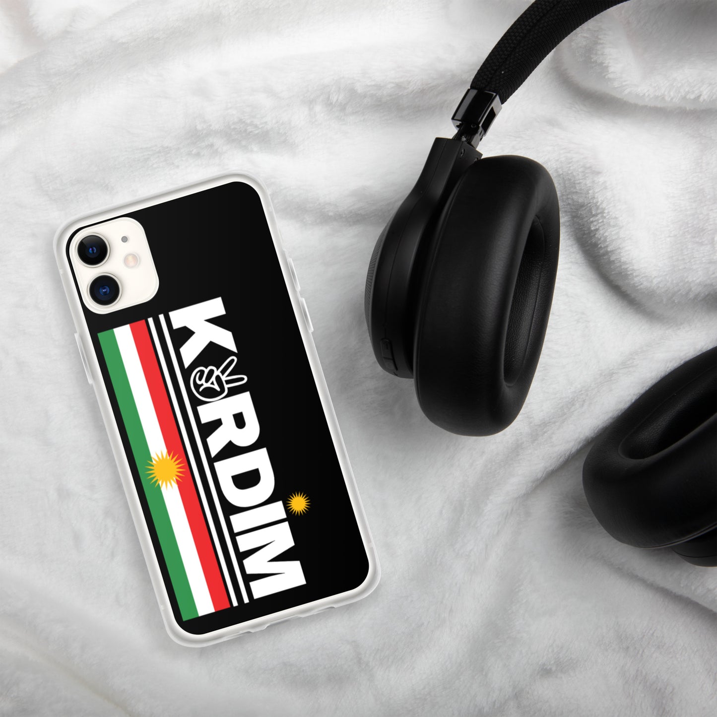 Kurdim Flag Logo - iPhone Case - Black