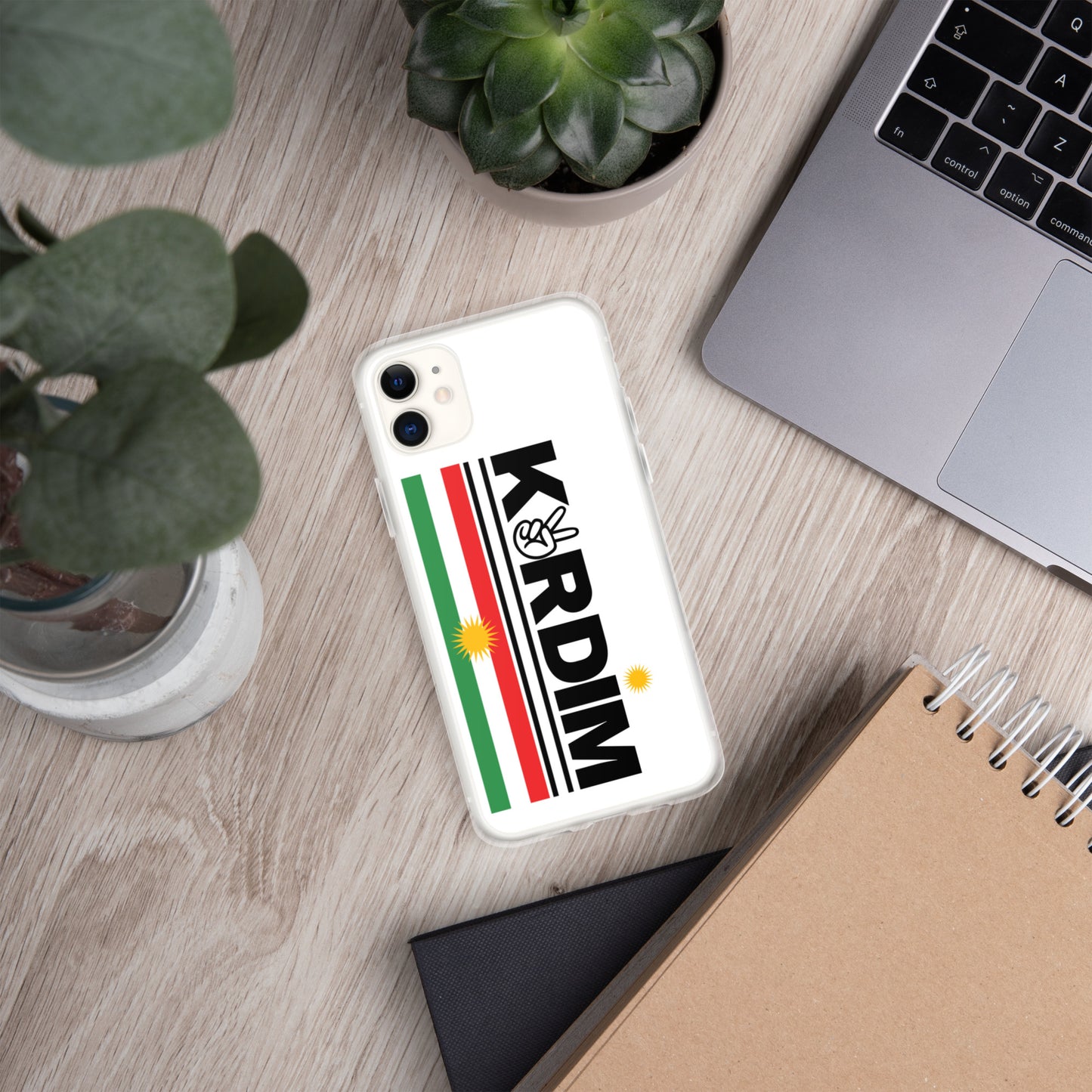 Kurdim Flag iPhone Case - White