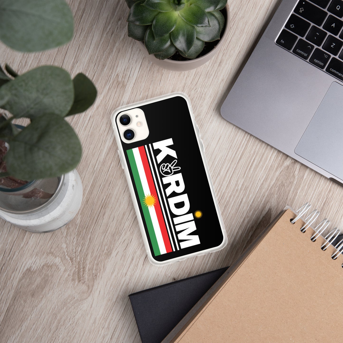 Kurdim Flag Logo - iPhone Case - Black