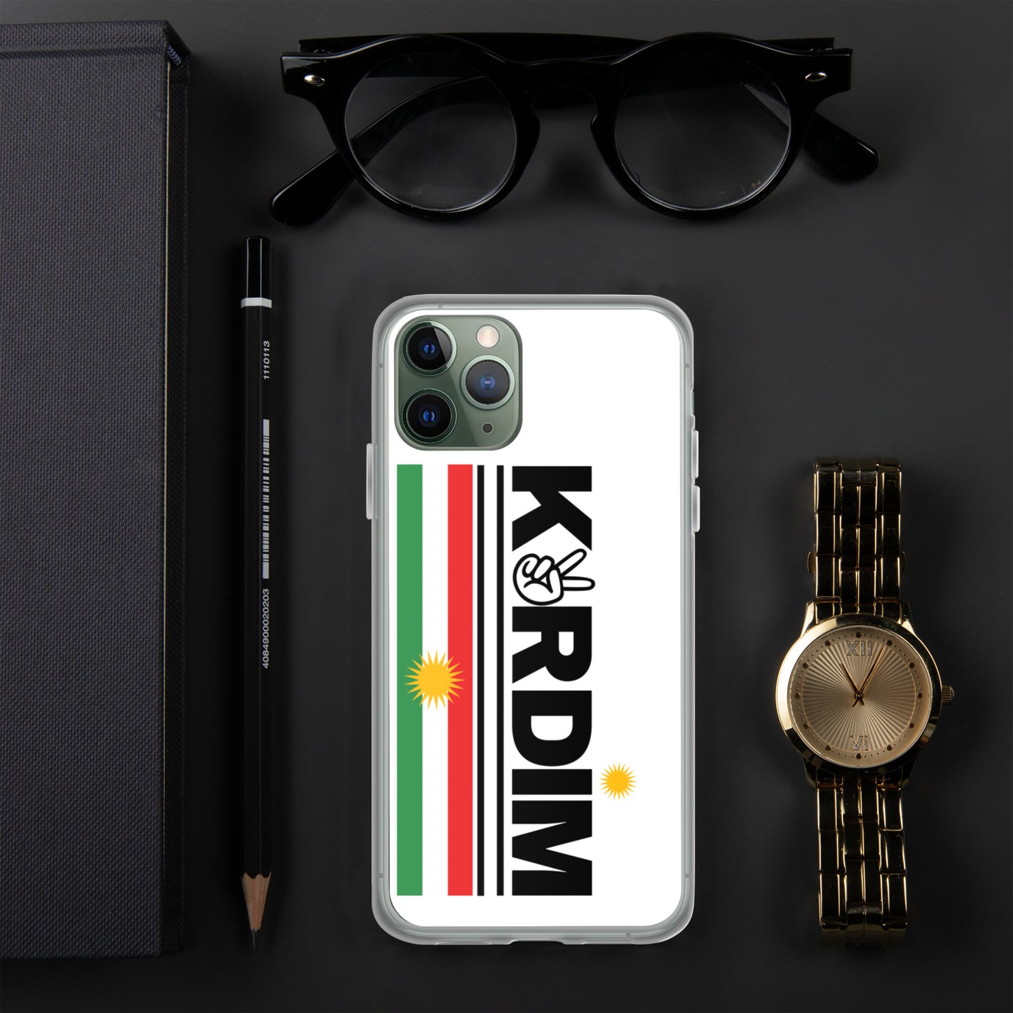 Kurdim Flag iPhone Case - White