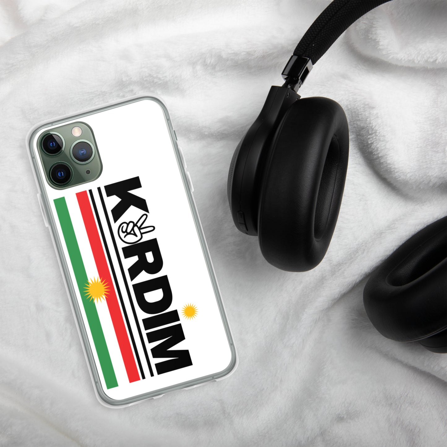 Kurdim Flag iPhone Case - White