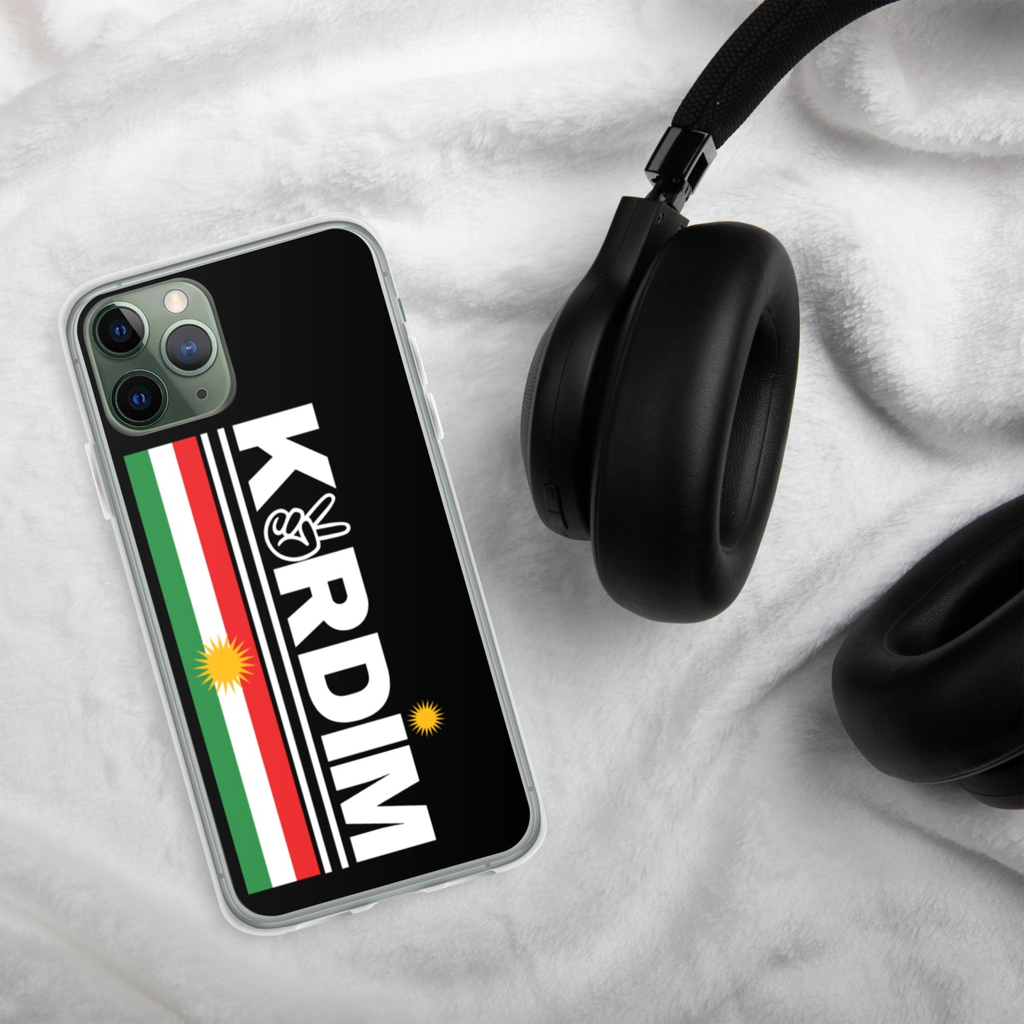 Kurdim Flag Logo - iPhone Case - Black