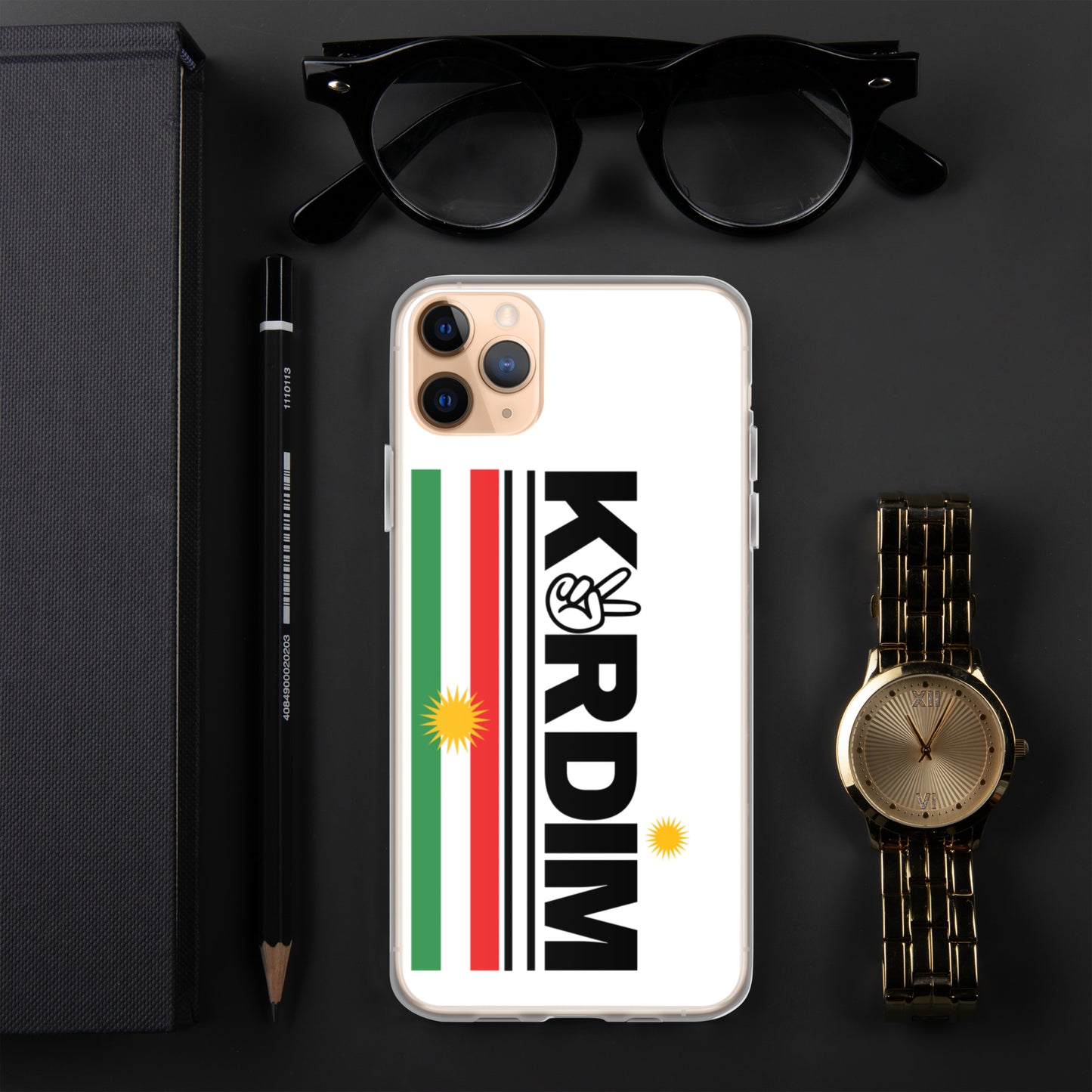 Kurdim Flag iPhone Case - White