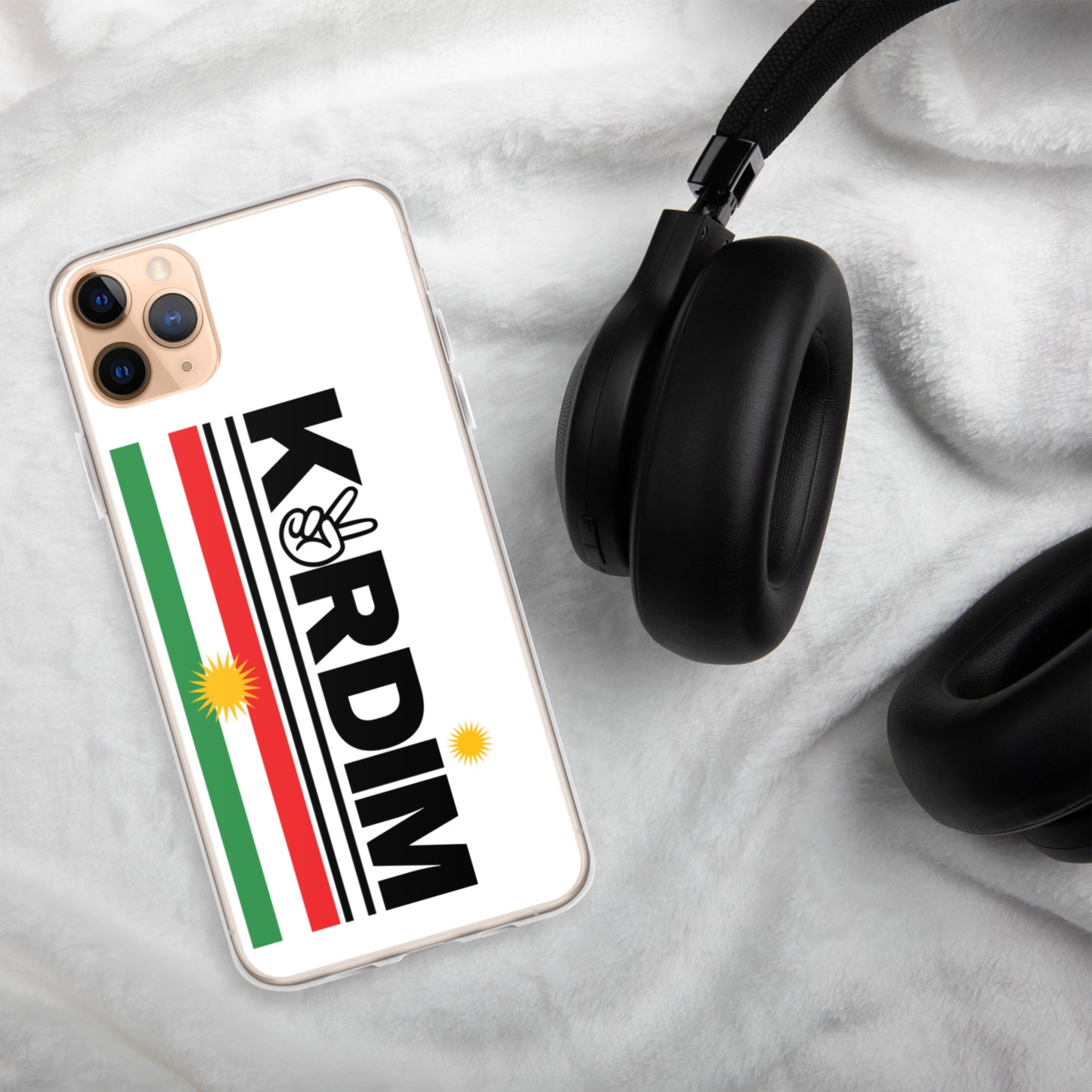 Kurdim Flag iPhone Case - White