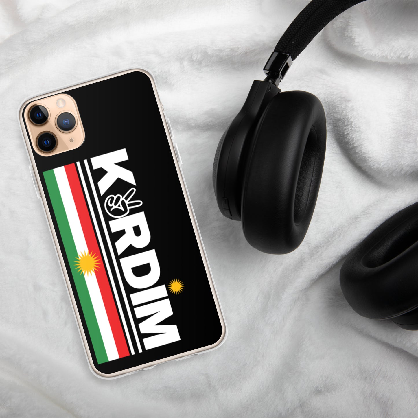 Kurdim Flag Logo - iPhone Case - Black