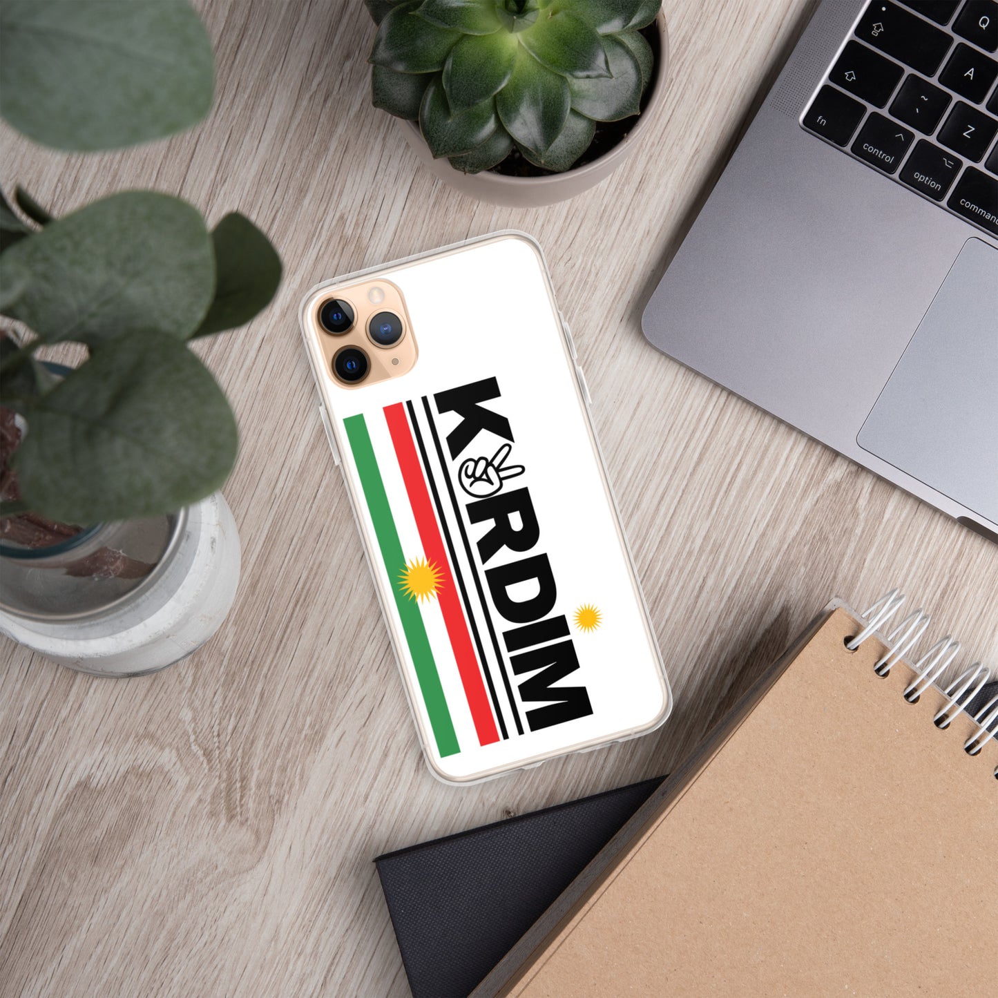 Kurdim Flag iPhone Case - White