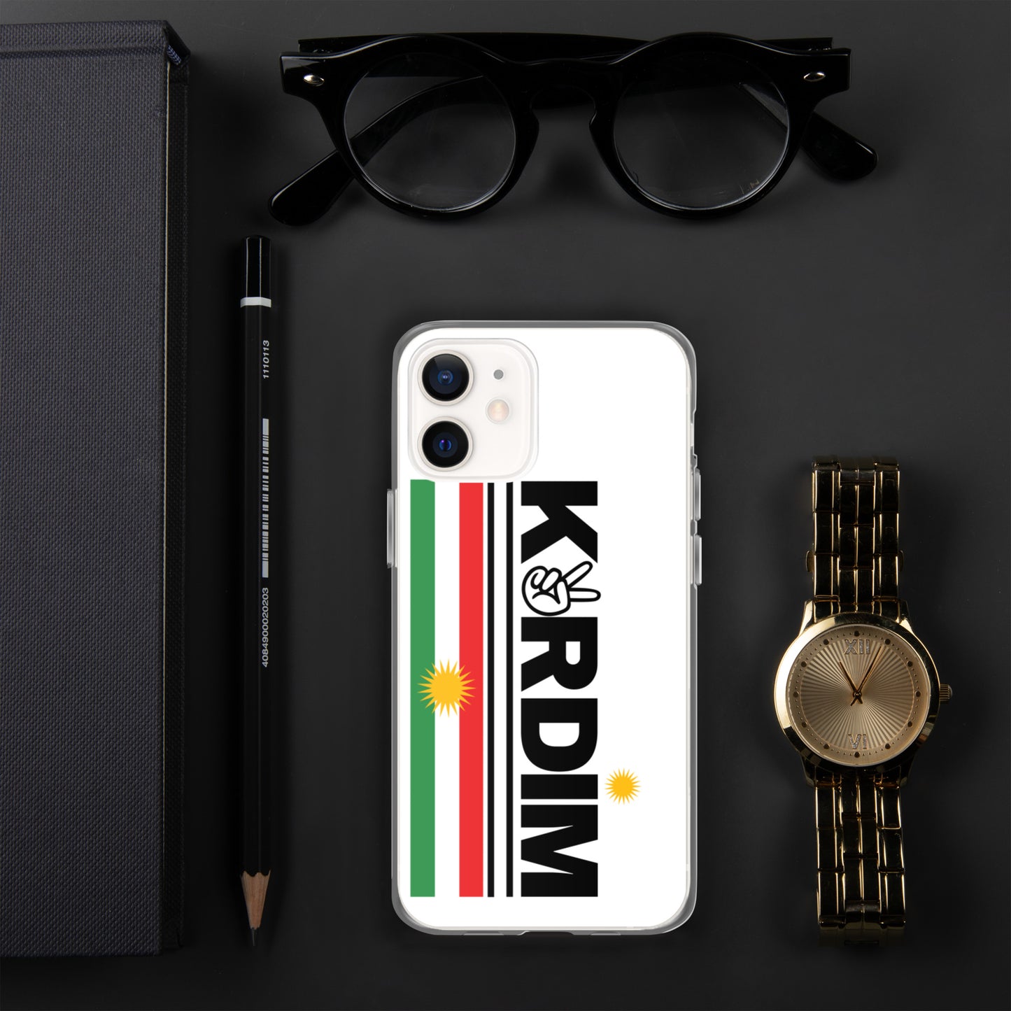 Kurdim Flag iPhone Case - White