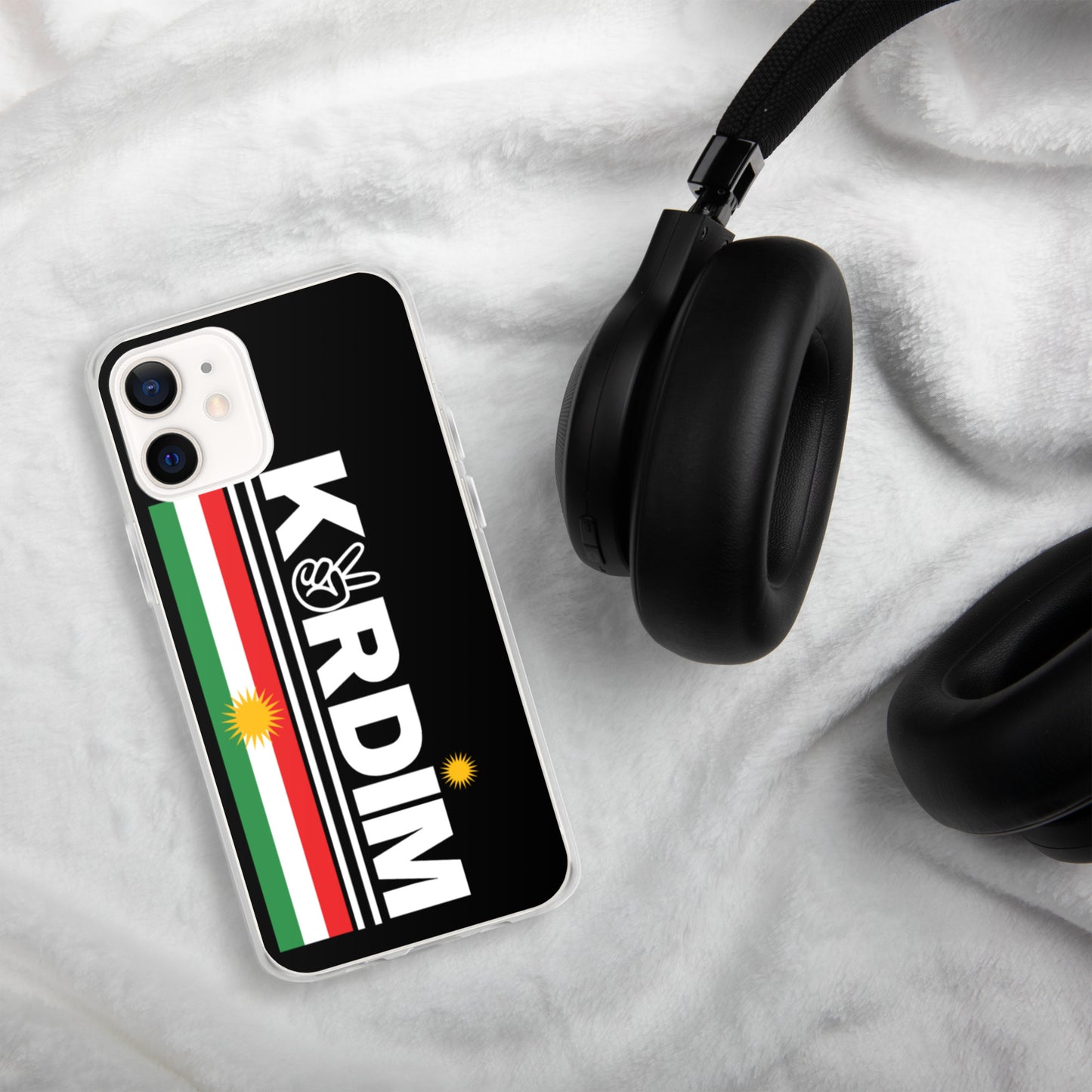 Kurdim Flag Logo - iPhone Case - Black