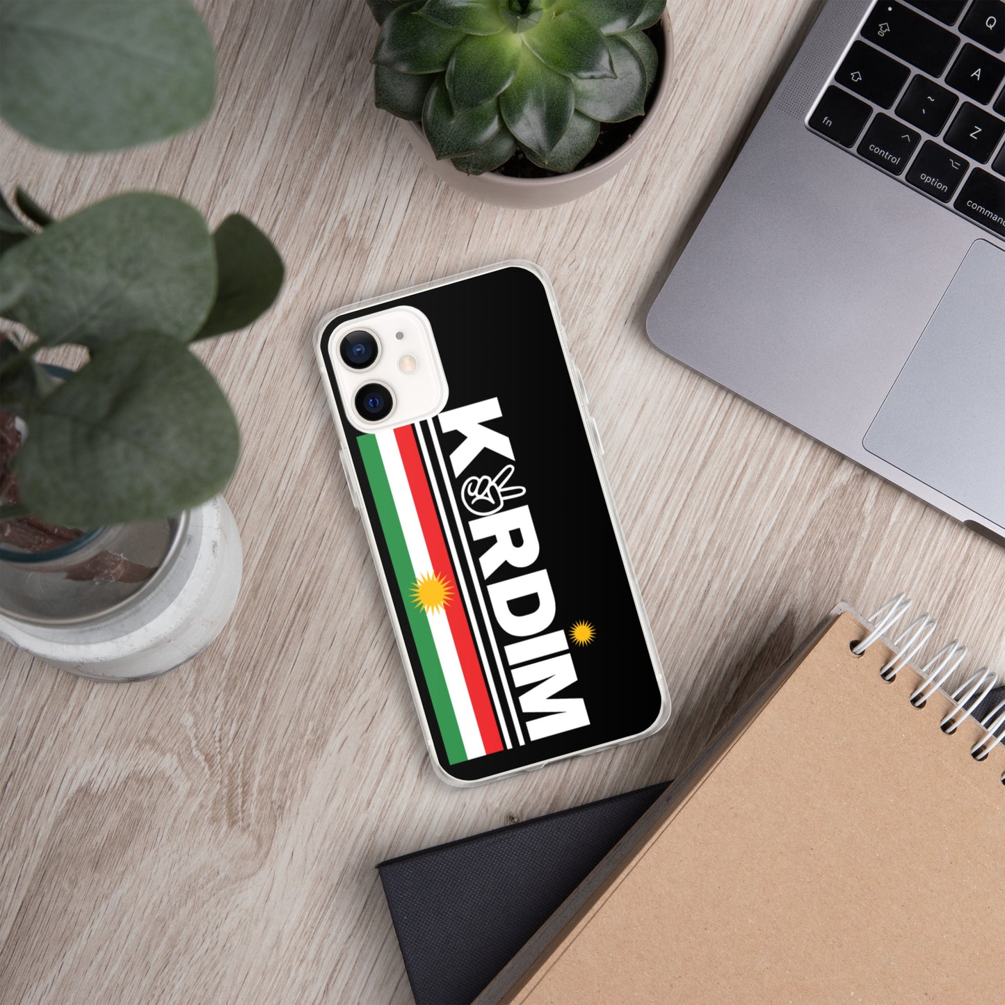 Kurdim Flag Logo - iPhone Case - Black