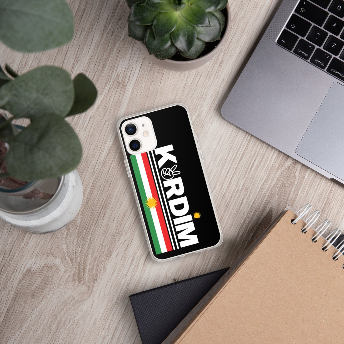 Kurdim Flag Logo - iPhone Case - Black