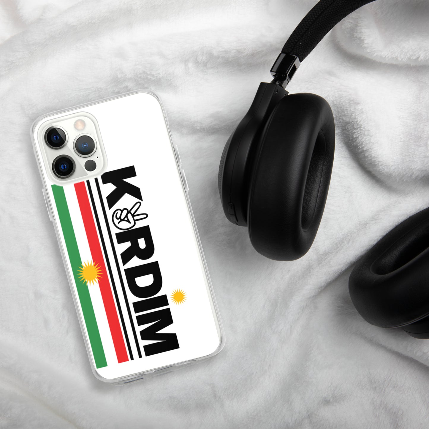 Kurdim Flag iPhone Case - White