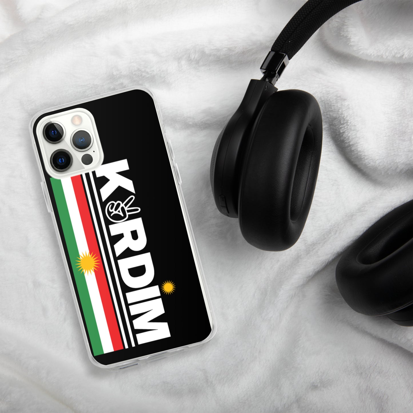 Kurdim Flag Logo - iPhone Case - Black