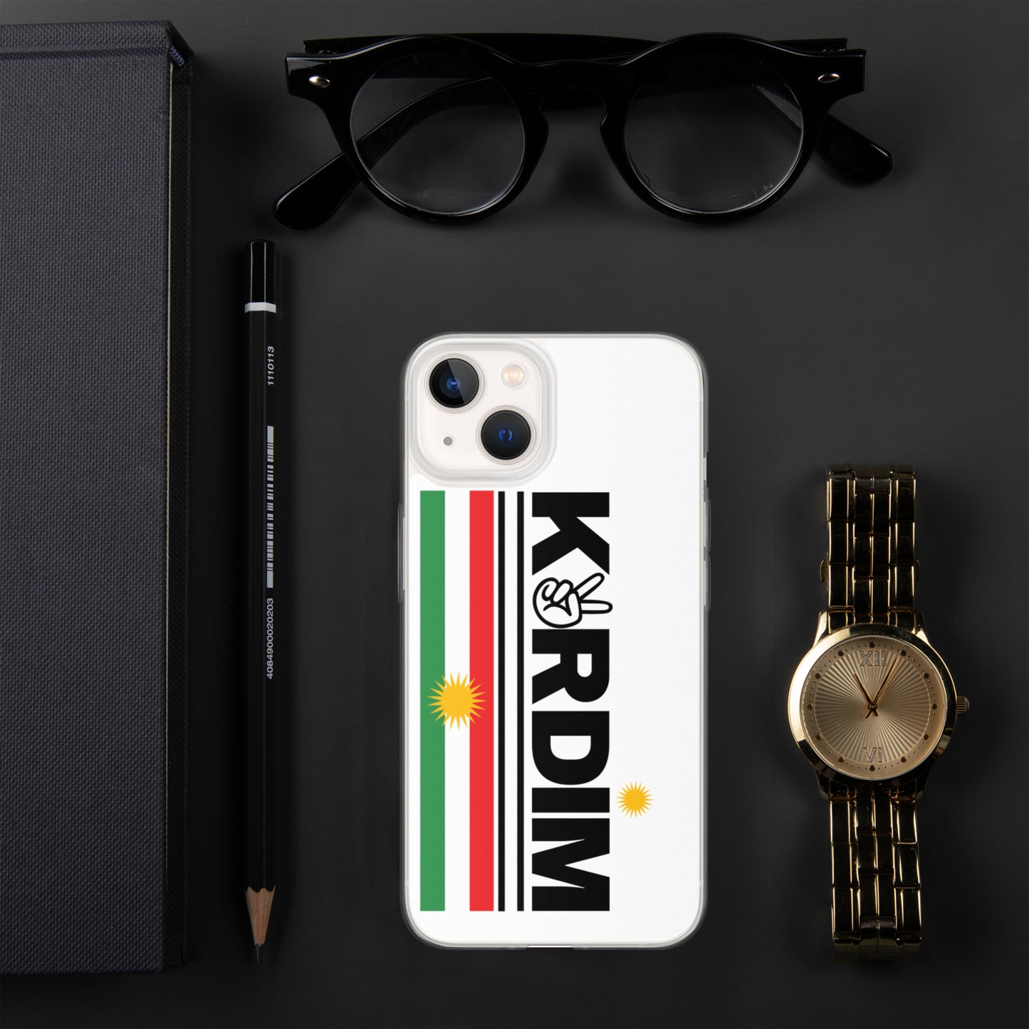 Kurdim Flag iPhone Case - White