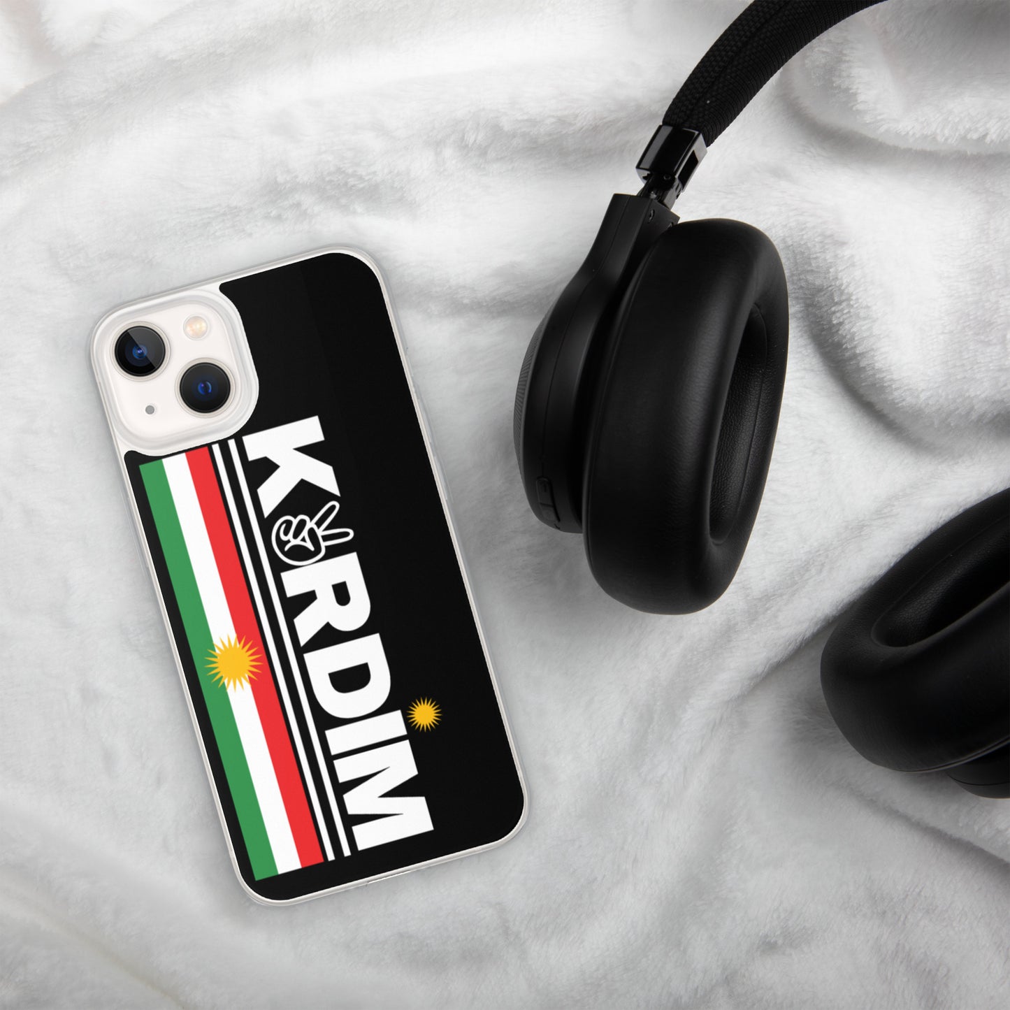 Kurdim Flag Logo - iPhone Case - Black