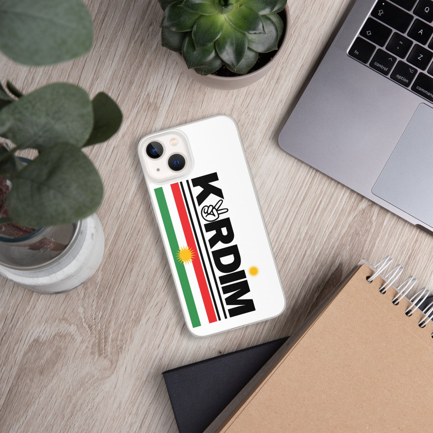 Kurdim Flag iPhone Case - White