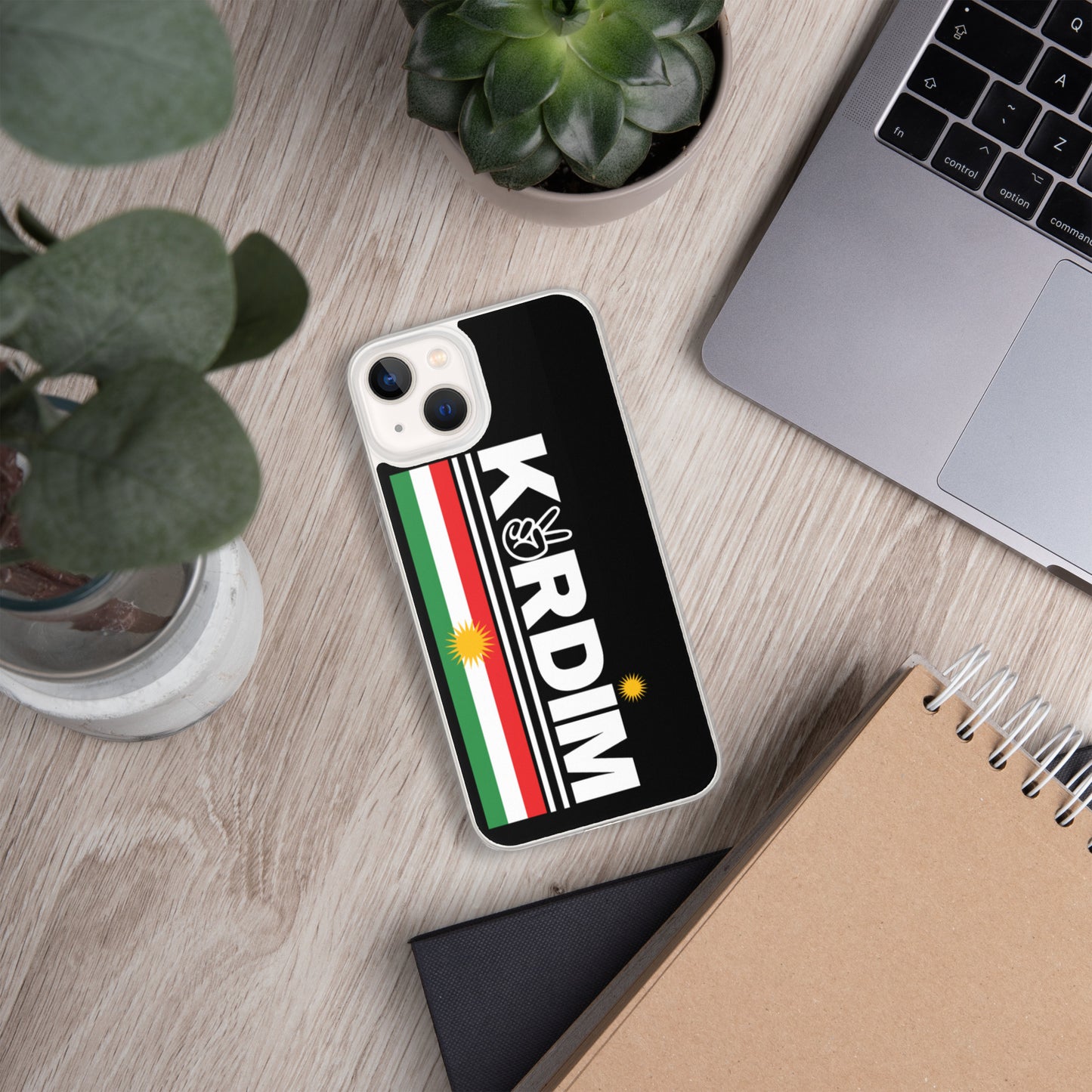 Kurdim Flag Logo - iPhone Case - Black