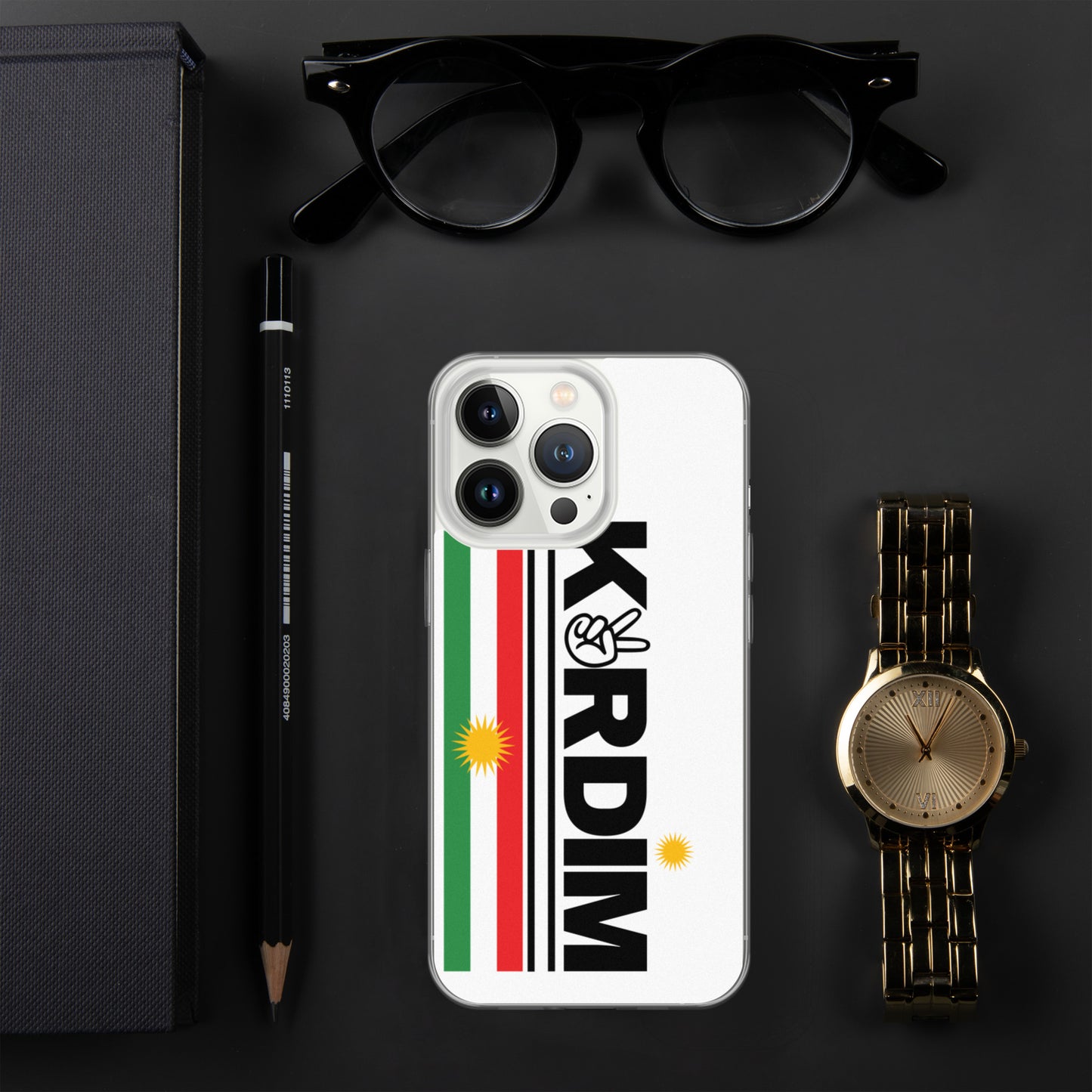 Kurdim Flag iPhone Case - White