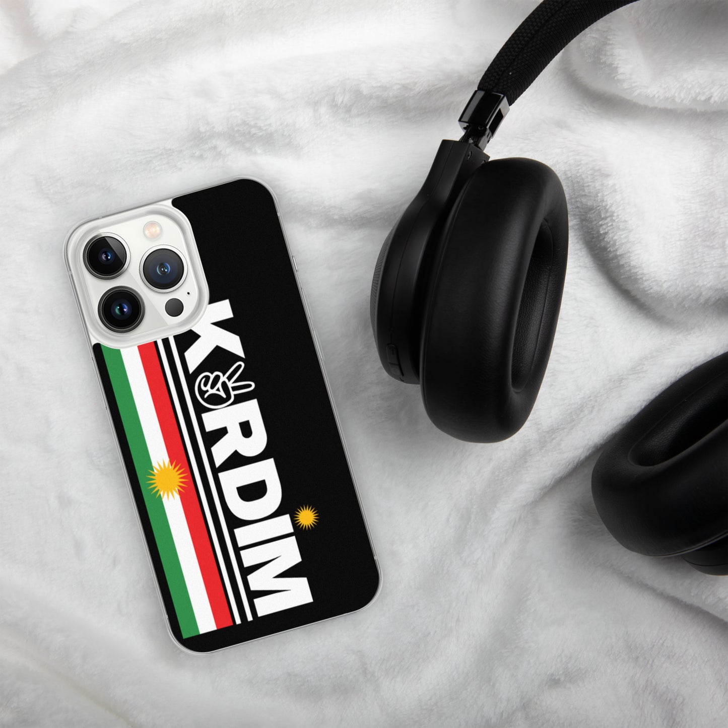 Kurdim Flag Logo - iPhone Case - Black