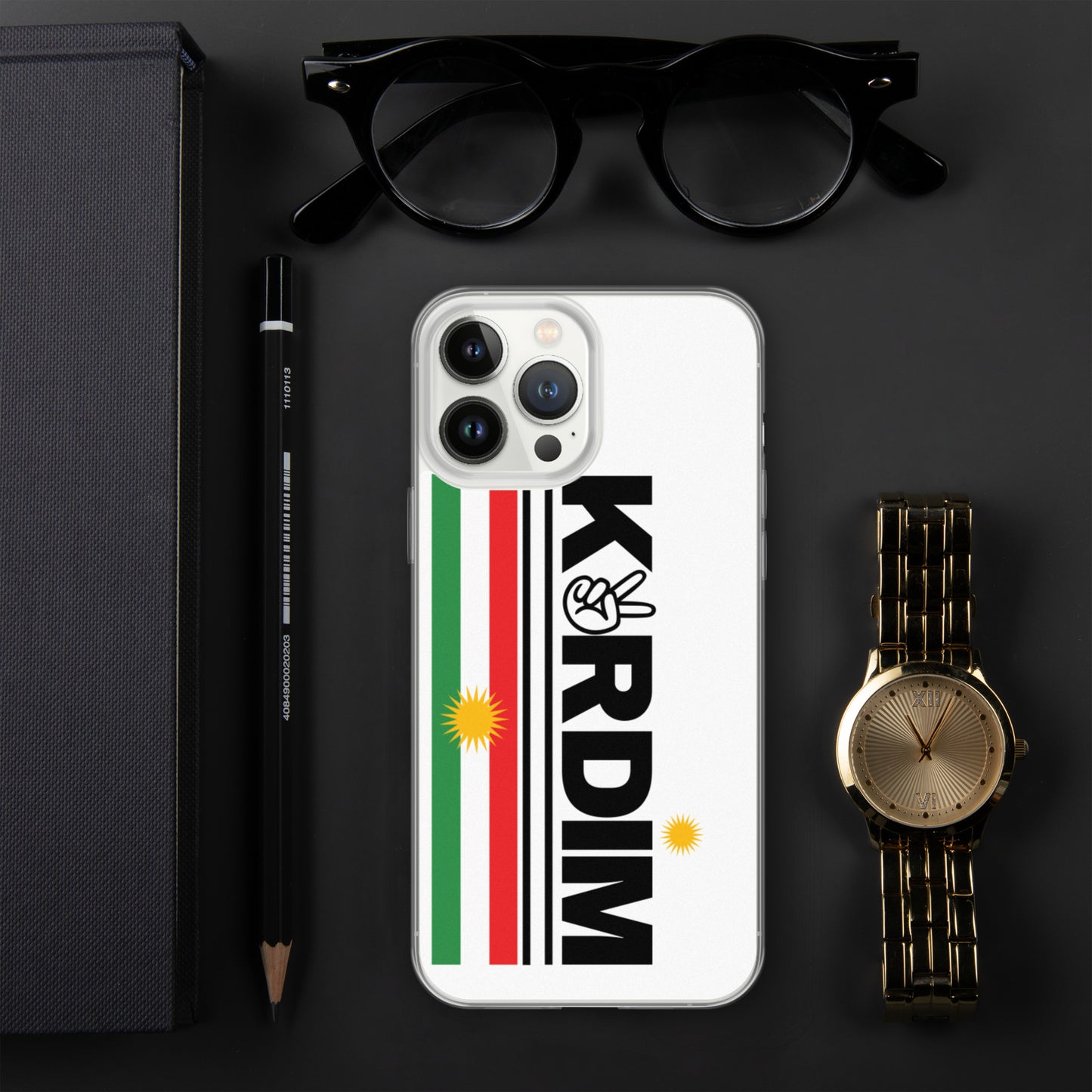 Kurdim Flag iPhone Case - White