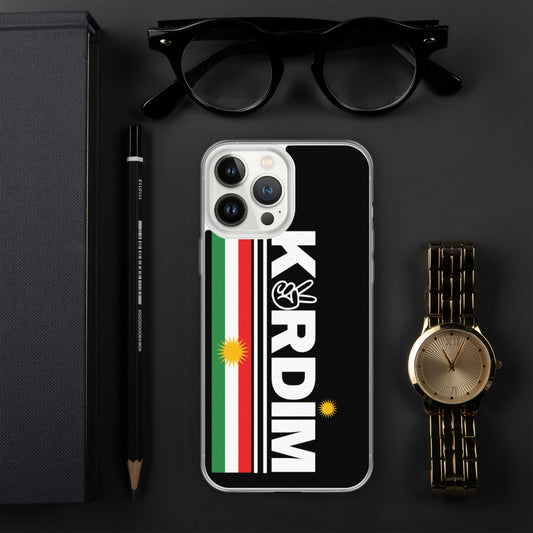 Kurdim Flag Logo - iPhone Case - Black