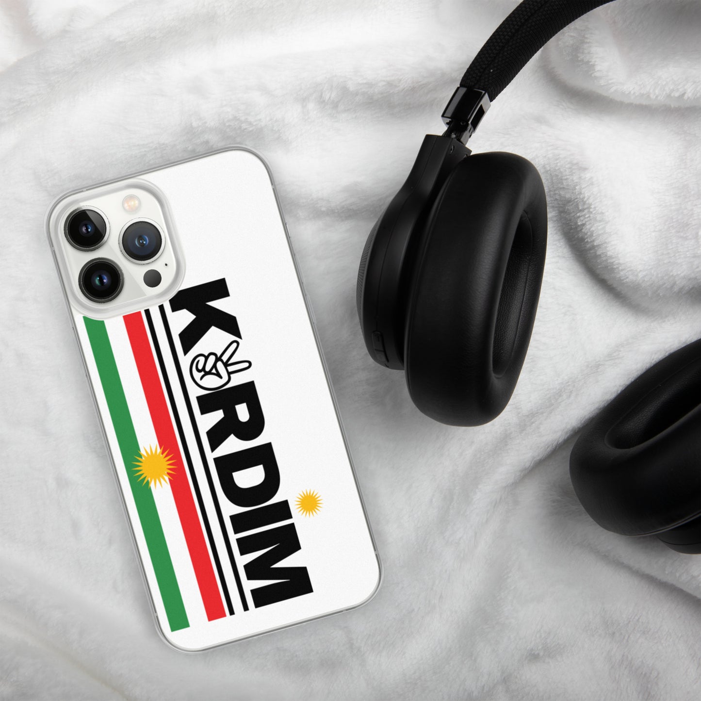 Kurdim Flag iPhone Case - White