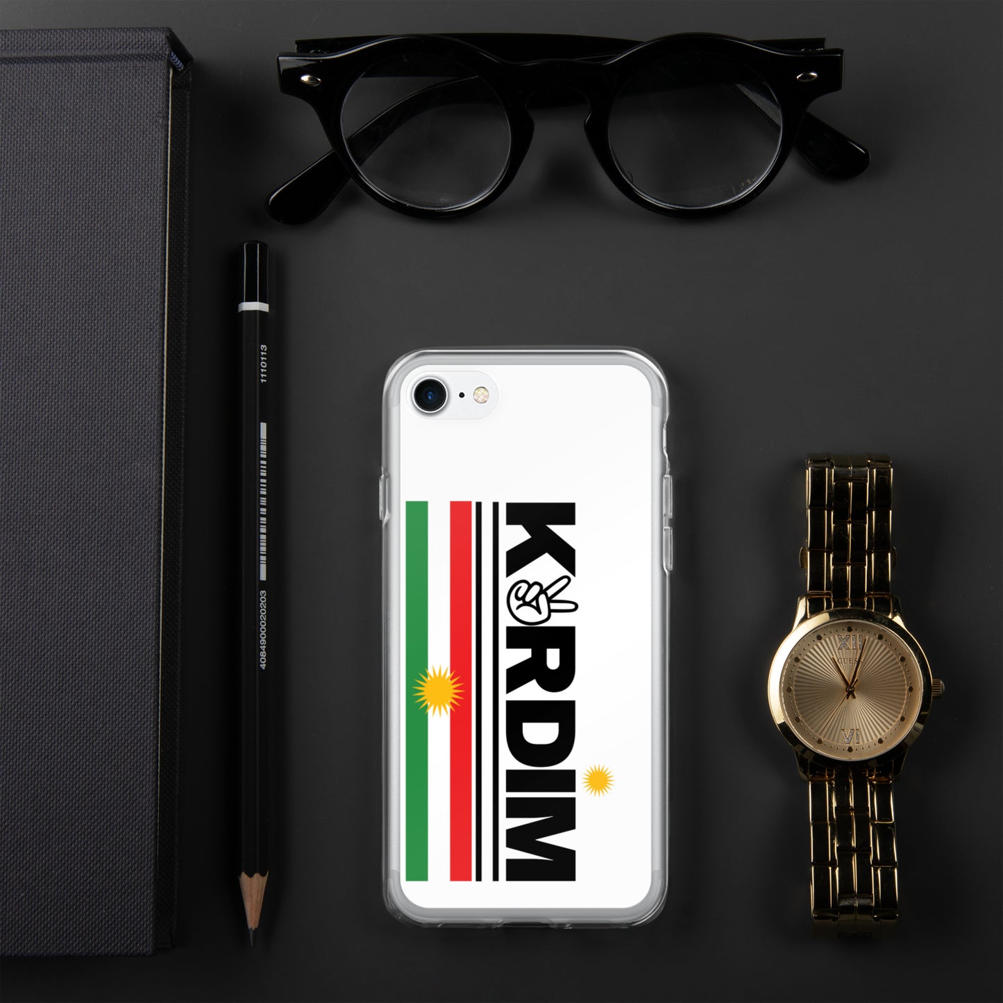 Kurdim Flag iPhone Case - White