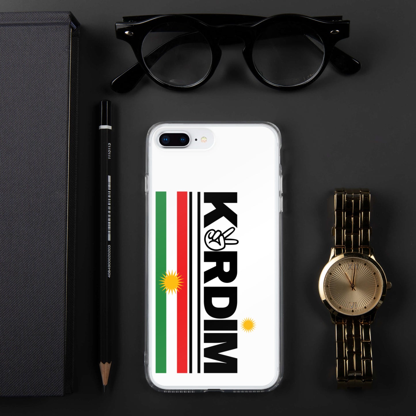 Kurdim Flag iPhone Case - White