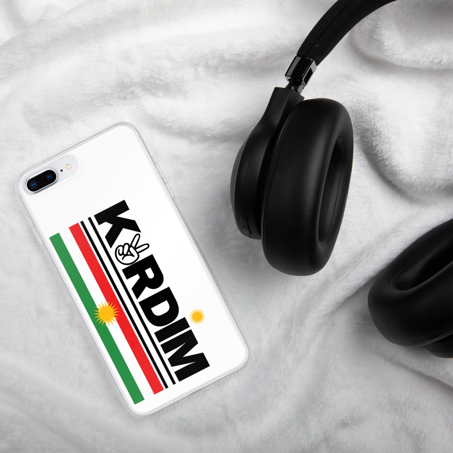 Kurdim Flag iPhone Case - White