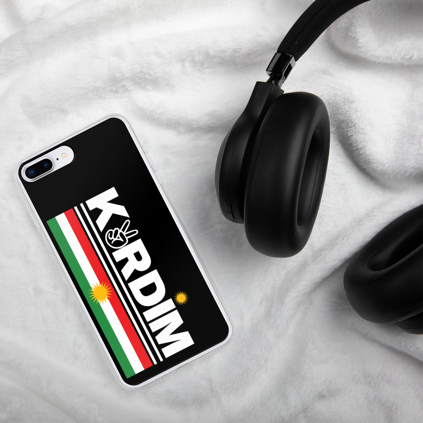 Kurdim Flag Logo - iPhone Case - Black