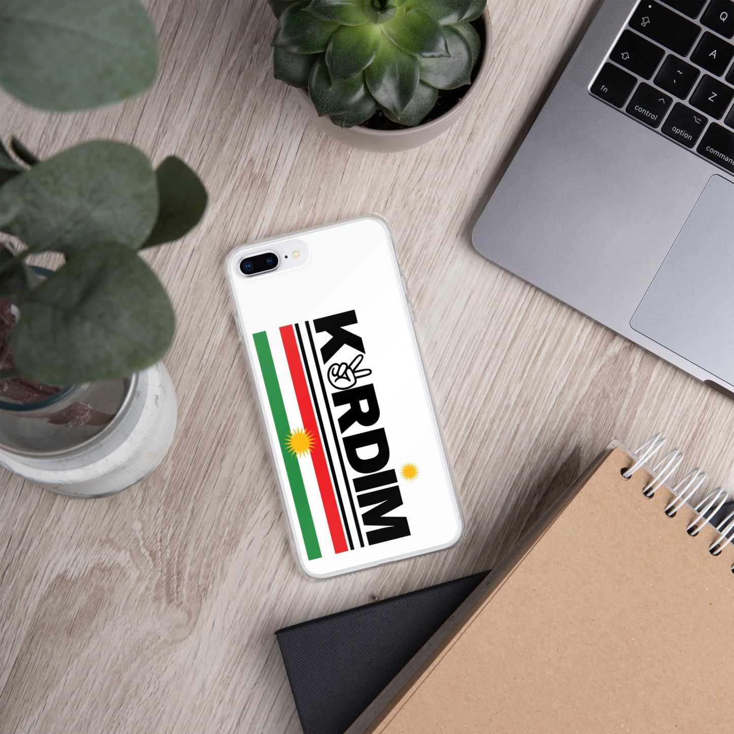 Kurdim Flag iPhone Case - White