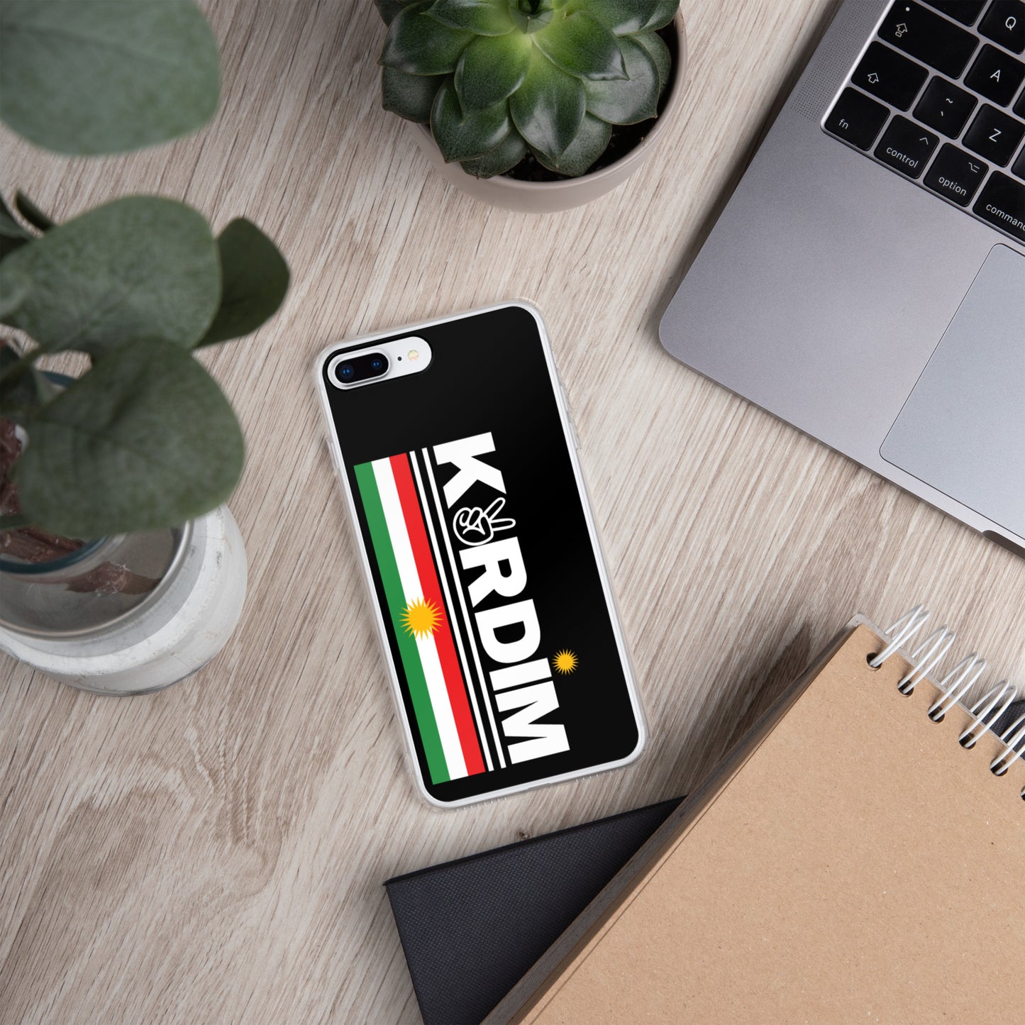 Kurdim Flag Logo - iPhone Case - Black