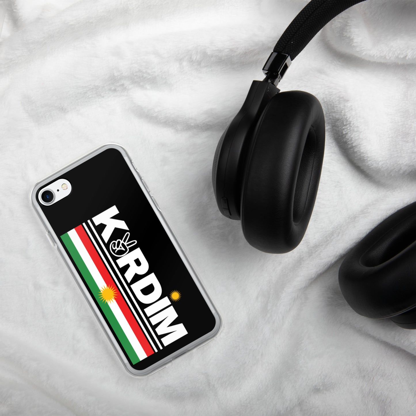 Kurdim Flag Logo - iPhone Case - Black