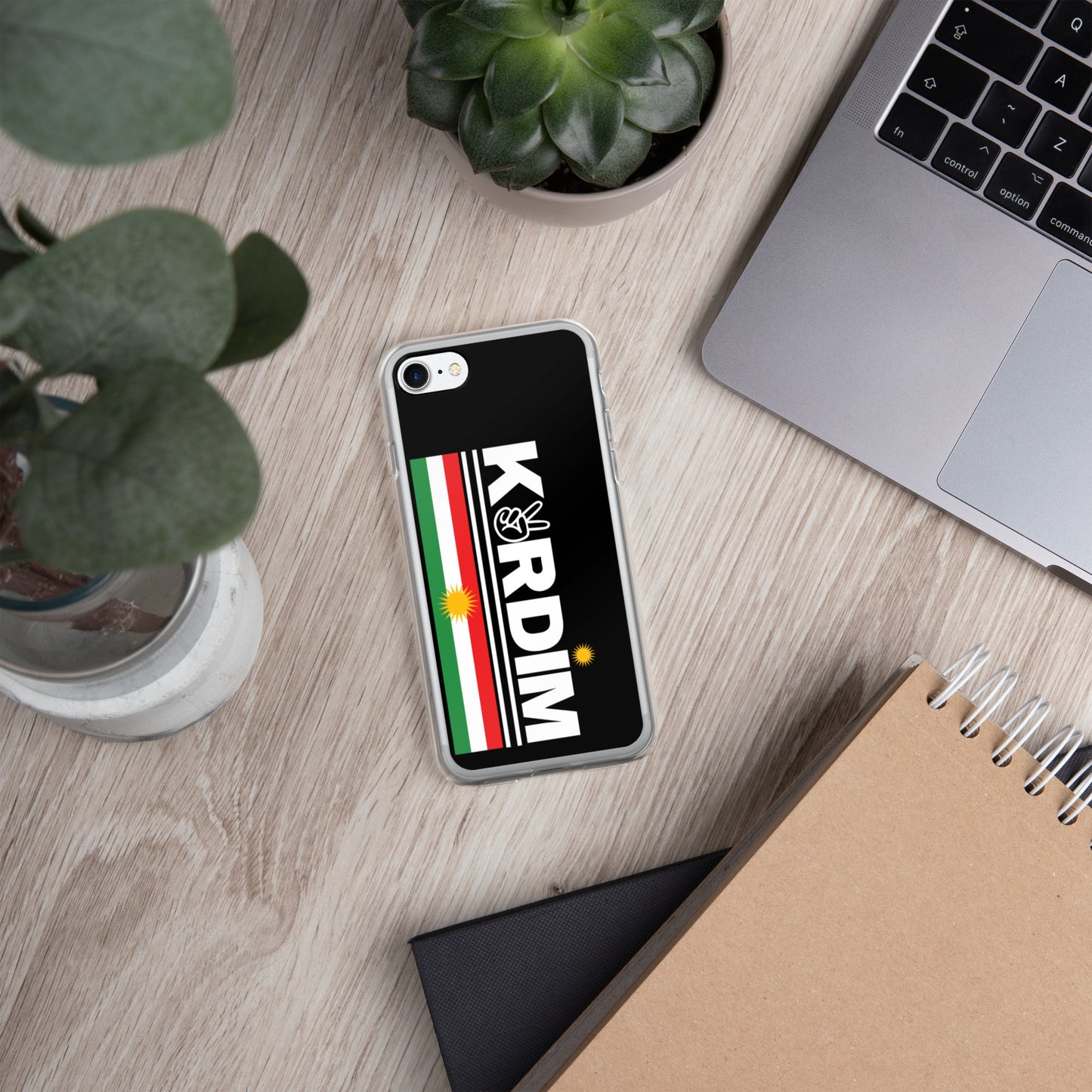 Kurdim Flag Logo - iPhone Case - Black