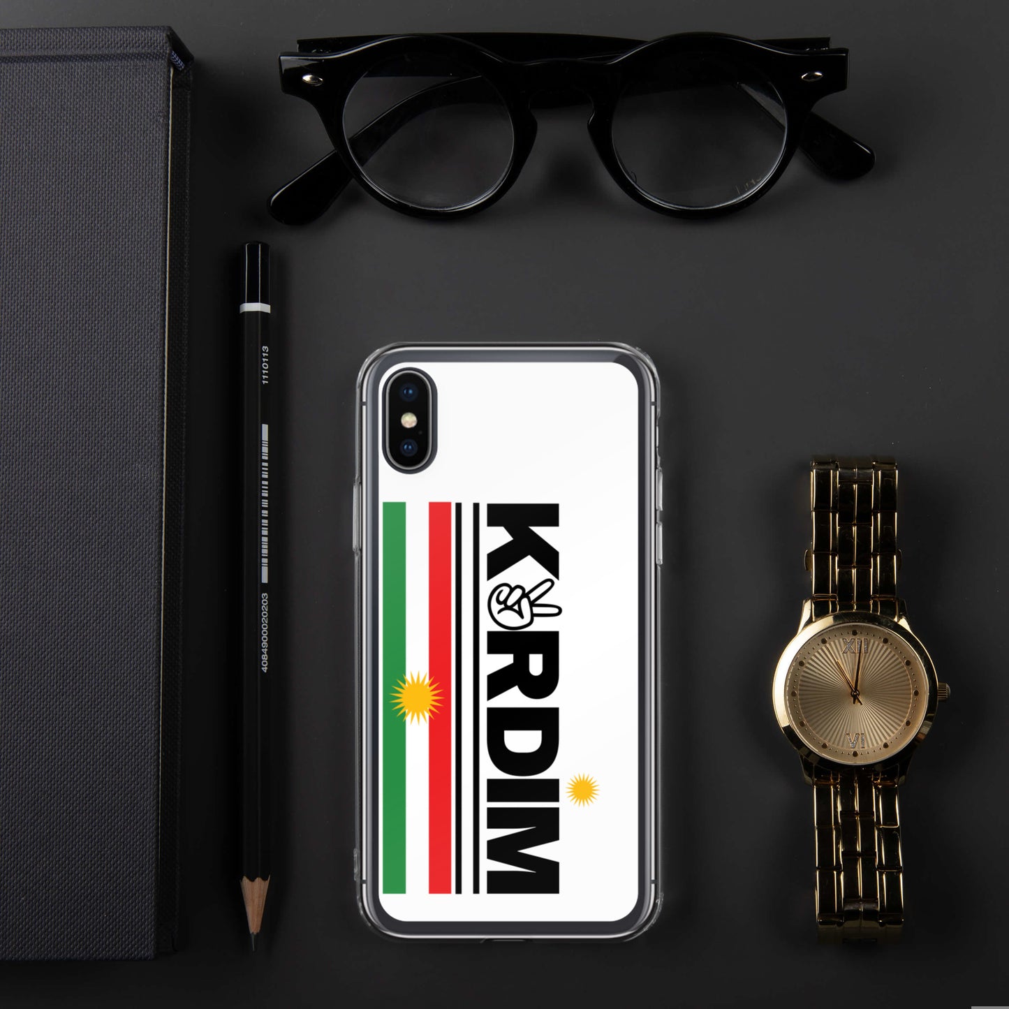 Kurdim Flag iPhone Case - White