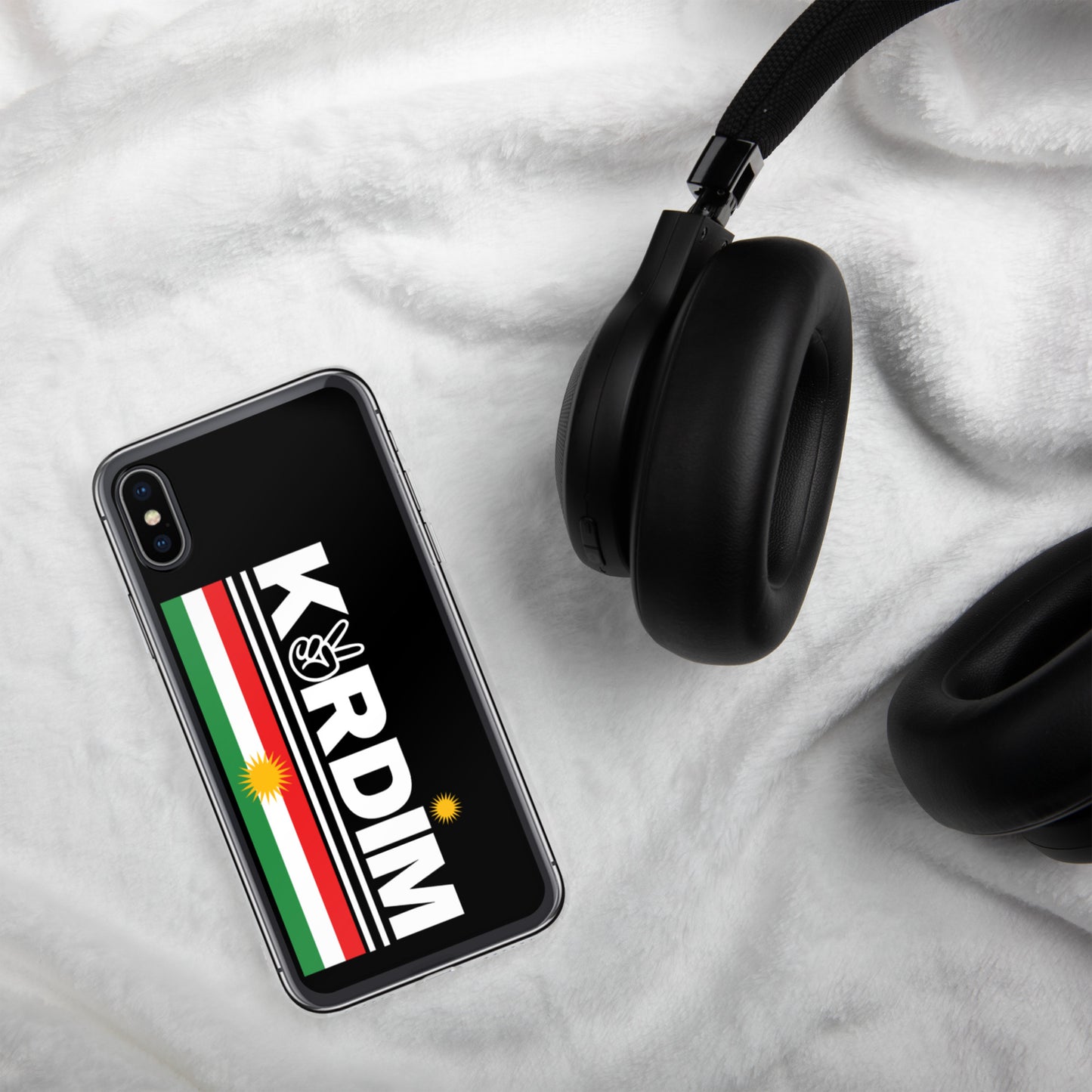 Kurdim Flag Logo - iPhone Case - Black