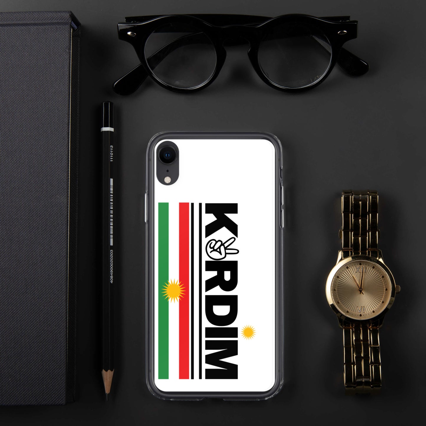 Kurdim Flag iPhone Case - White