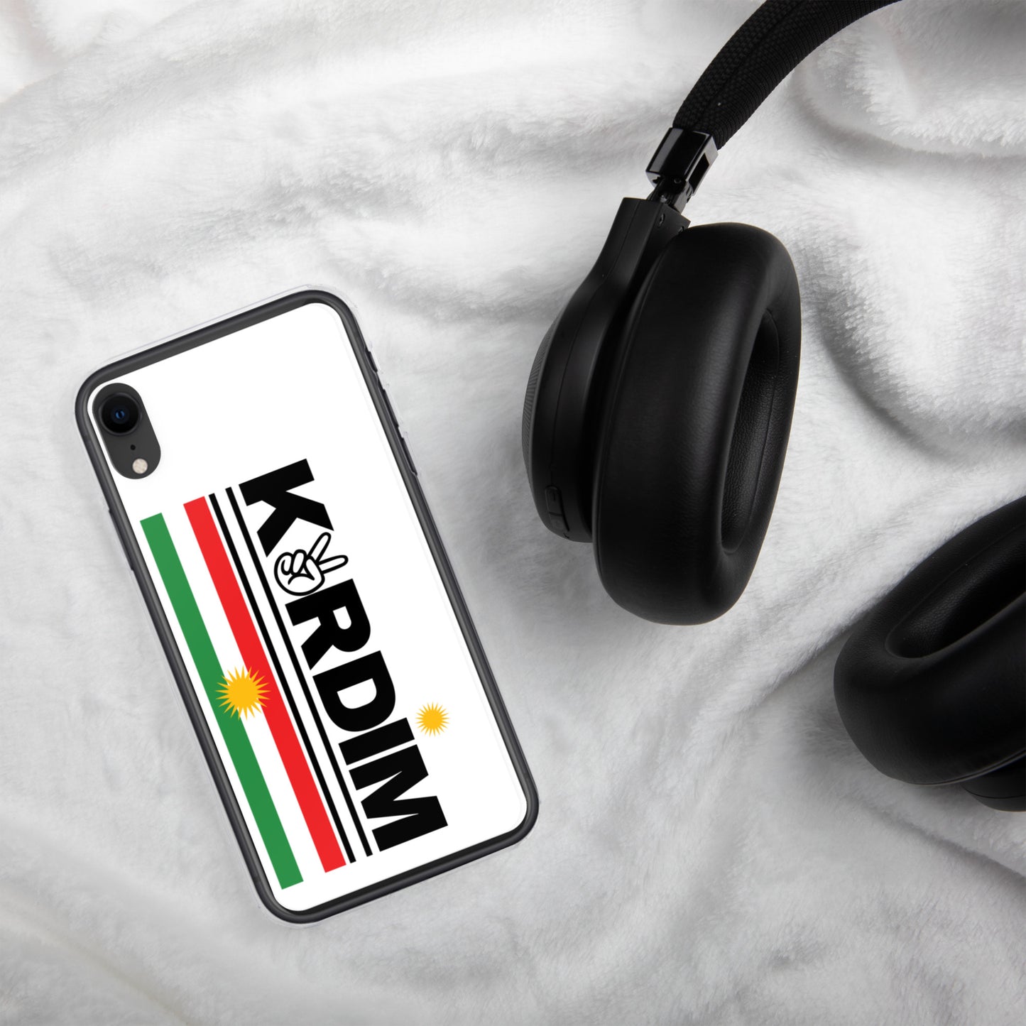 Kurdim Flag iPhone Case - White