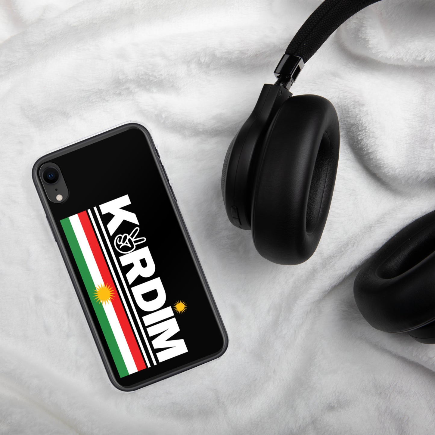 Kurdim Flag Logo - iPhone Case - Black