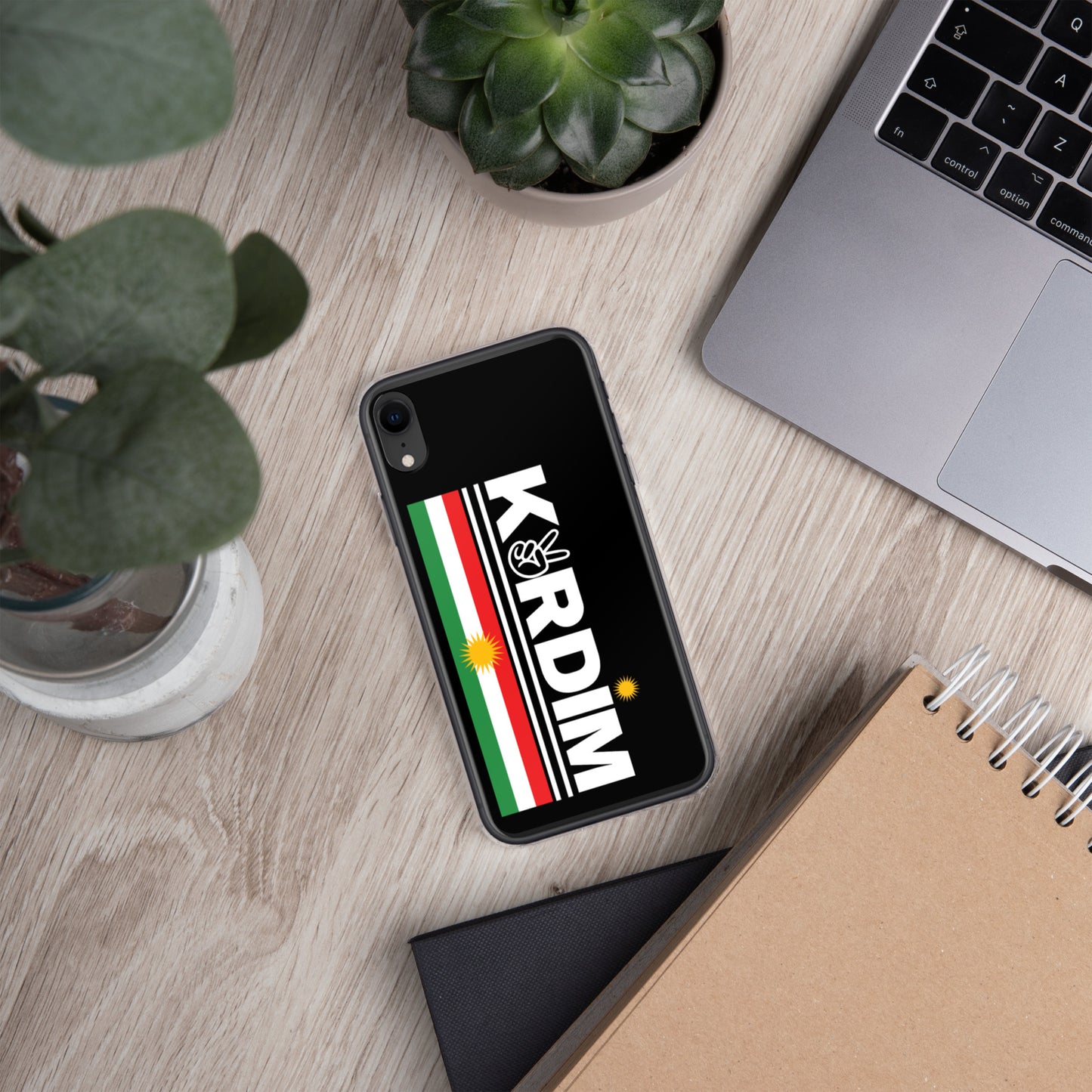 Kurdim Flag Logo - iPhone Case - Black