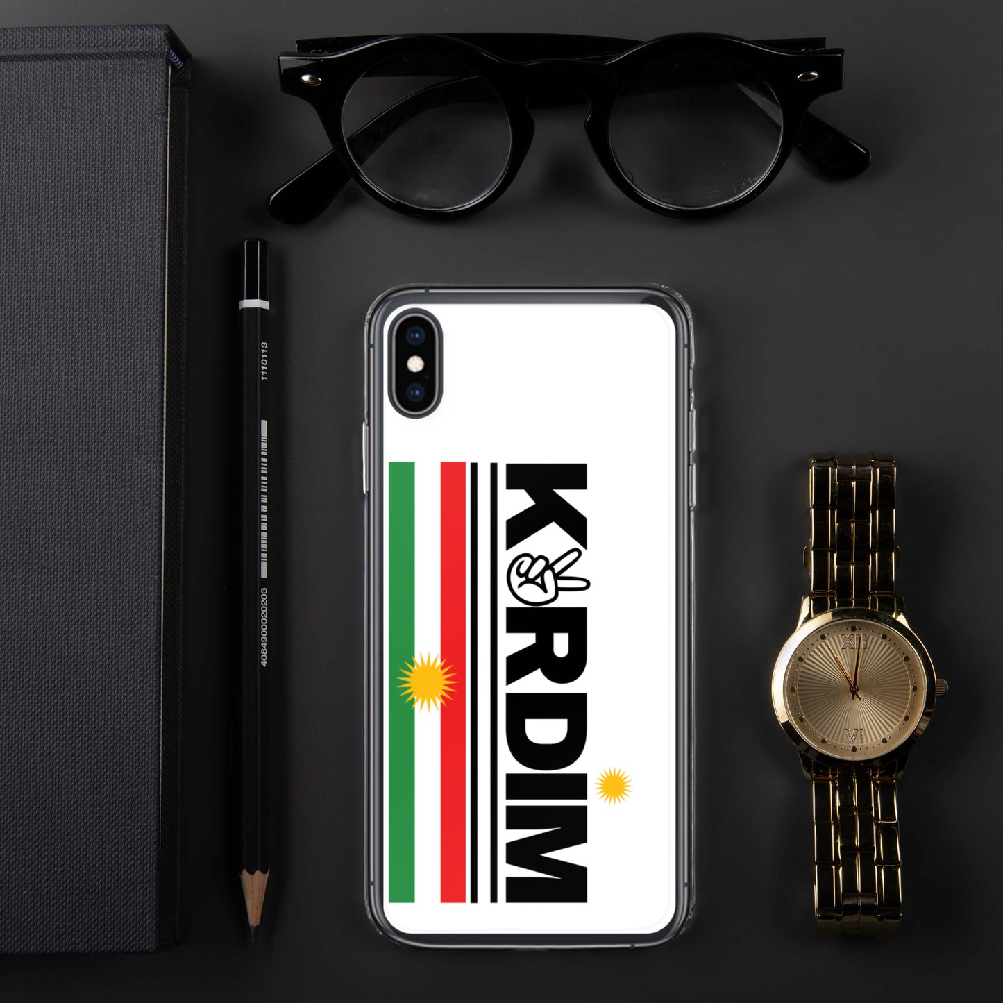 Kurdim Flag iPhone Case - White