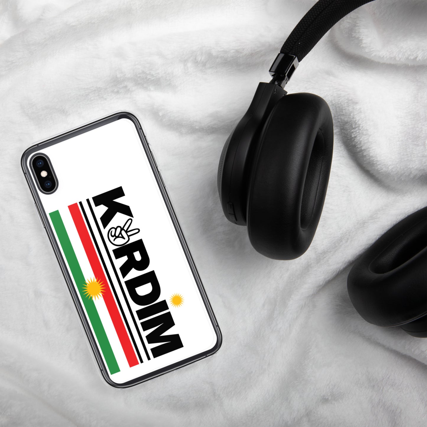 Kurdim Flag iPhone Case - White