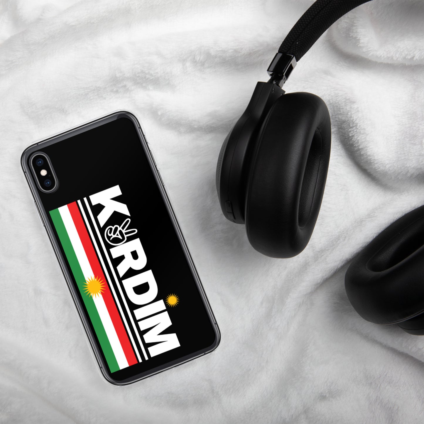 Kurdim Flag Logo - iPhone Case - Black