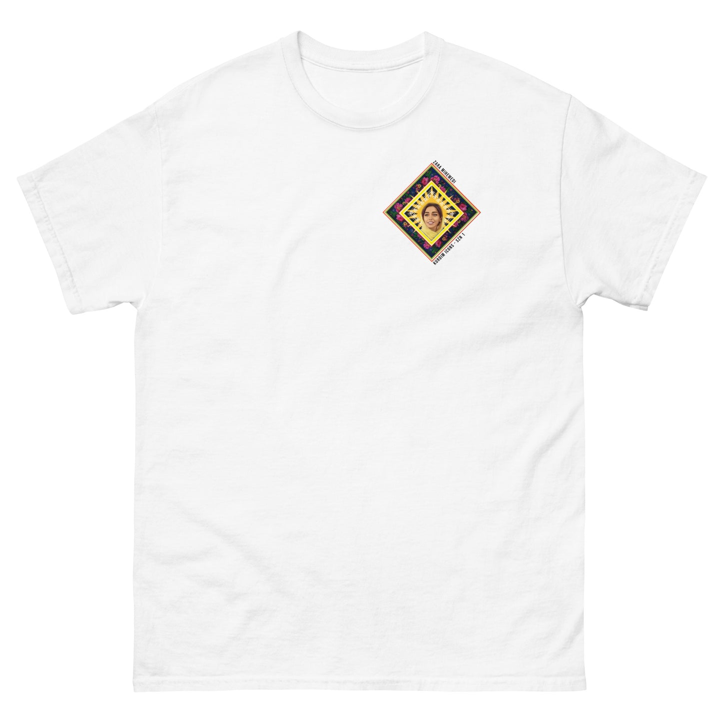 Kurdim Icons SZN1 - Zara Mihemedî - T-Shirt - White